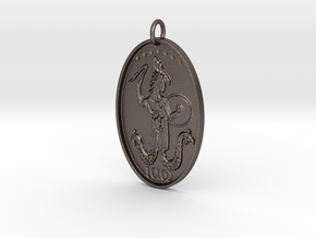 Abraxas Pendant in Polished Bronzed Silver Steel