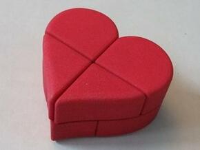 Heart 2x2x2 Puzzle in Red Processed Versatile Plastic