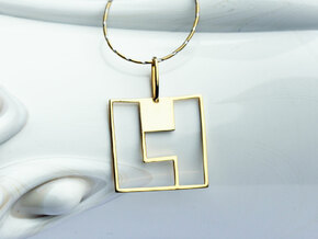 Tetromino Pendant - Square in 18K Gold Plated