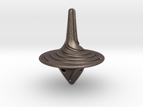 spinning top in Polished Bronzed Silver Steel