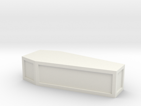 1" long flat-top coffin in White Natural Versatile Plastic