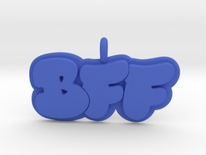 10- BFF Bubble Letters  in Blue Processed Versatile Plastic: Small