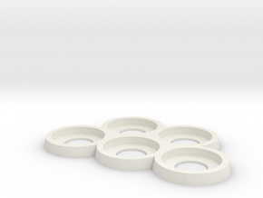 25mm Play and Display trays in White Natural Versatile Plastic: Small