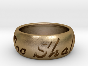 This Too Shall Pass ring size 10 in Polished Gold Steel