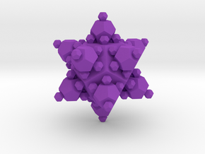 Small Dodecahedron approximated by dodecahedra in Purple Processed Versatile Plastic