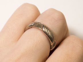Ring T1A in Polished Bronzed Silver Steel: 10 / 61.5