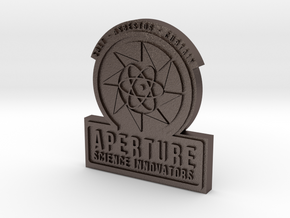 Portal 2 ® Aperture Science Innovators Pin in Polished Bronzed Silver Steel