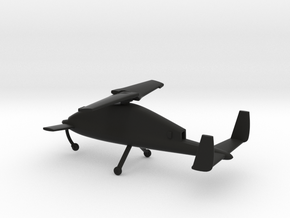 Boeing X-50 Dragonfly in Black Natural Versatile Plastic: 1:100