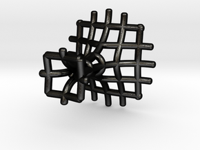 Einstein Rosen Bridge - Rectangular Coordinates Cu in Matte Black Steel