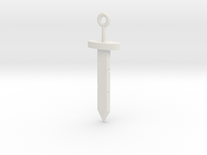 Finn Original Sword Pendant in White Natural Versatile Plastic