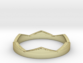 Petit Crown Ring Size 5 in 18k Gold Plated Brass
