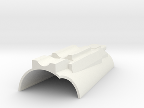 Modular Gauntlet System - Left Top in White Natural Versatile Plastic