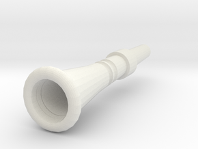 French Horn Deep Cup Mouthpiece in White Natural Versatile Plastic