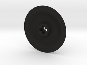 Medium-Small Thin Wheel - Solid in Black Natural Versatile Plastic