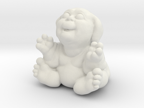 Fubby Baby One Inch Tall in White Natural Versatile Plastic