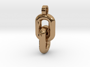 Free links  [pendant] in Polished Brass (Interlocking Parts)