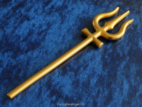Shiva Trident Tuning Fork in Polished Gold Steel
