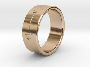 Heartbeat ring in 14k Rose Gold Plated Brass