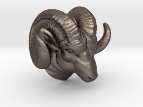 Aries Pendant in Polished Bronzed Silver Steel