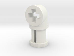 Toggle Joint with Cross in White Natural Versatile Plastic