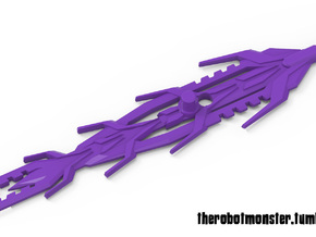 Brute Sword, 5mm Weapon in Purple Processed Versatile Plastic
