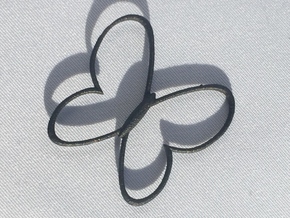 Butterfly Pendant in Matte Black Steel