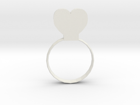  Love ring in White Natural Versatile Plastic
