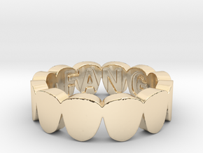 Fang Gang Ring in 14k Gold Plated Brass