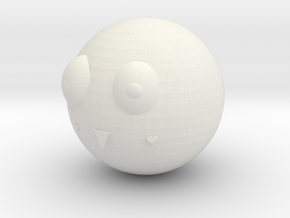 Ball 球 in White Natural Versatile Plastic