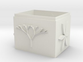 flower pot 花盆 in White Natural Versatile Plastic
