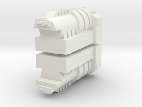 TR Powermaster Prime Shoulder Cannon Fillers in White Natural Versatile Plastic