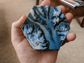 Model of Haines and Chilkat Valley (10cm, Color) in Full Color Sandstone