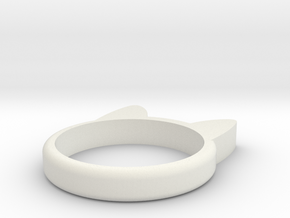 cat ring in White Natural Versatile Plastic: 1.75 / -