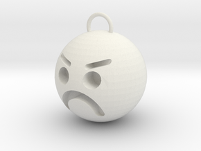 angry in White Natural Versatile Plastic: Small