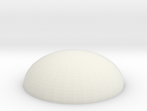 Dome base 50mm in White Natural Versatile Plastic