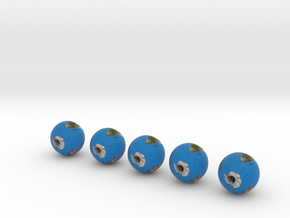 Earth with equator set of 5 in Full Color Sandstone
