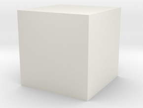 Test cube in White Natural Versatile Plastic