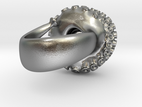 Octopus Ring  in Natural Silver: 6 / 51.5