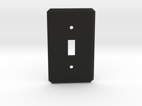 Light Switch Cover - Plain and Simple in Black Natural Versatile Plastic