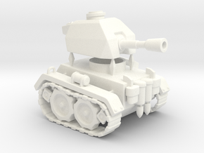 Mini Tank in White Processed Versatile Plastic