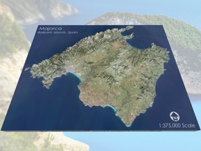 Majorca / Mallorca Map, Spain: 8.5"x11" in Full Color Sandstone