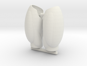Human Exo-Skin Thigh Set for ModiBot Mo Figure in White Natural Versatile Plastic