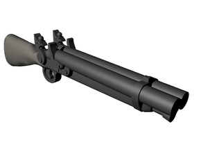 Shotgun Musket 28mm x10 in Tan Fine Detail Plastic