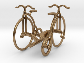 Vintage Bicycle Cufflinks in Natural Brass
