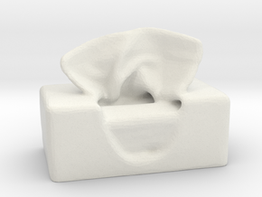 Tissue Box in White Natural Versatile Plastic