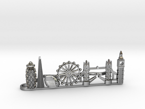 Tie Clip London in Polished Silver