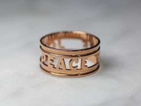 Peace Love Joy, 14k Rose Gold Plated in 14k Rose Gold Plated Brass: 10 / 61.5