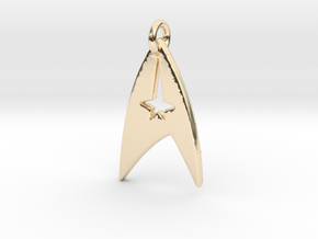Star Trek - Starfleet Command (Pendant) in 14k Gold Plated Brass