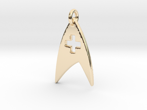 Star Trek - Starfleet Medical (Pendant) in 14k Gold Plated Brass