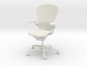 Herman Miller Aeron Chair Lumbar Support 1:6 Scale in White Natural Versatile Plastic